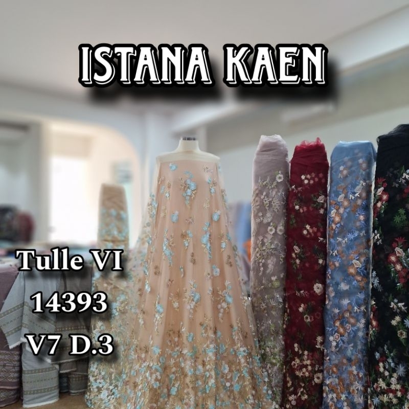 Tulle Bordir Garden | Tulle Bordir | Tulle Bunga | Tulle Garden | Tulle Multicolor -ISTANAKAEN