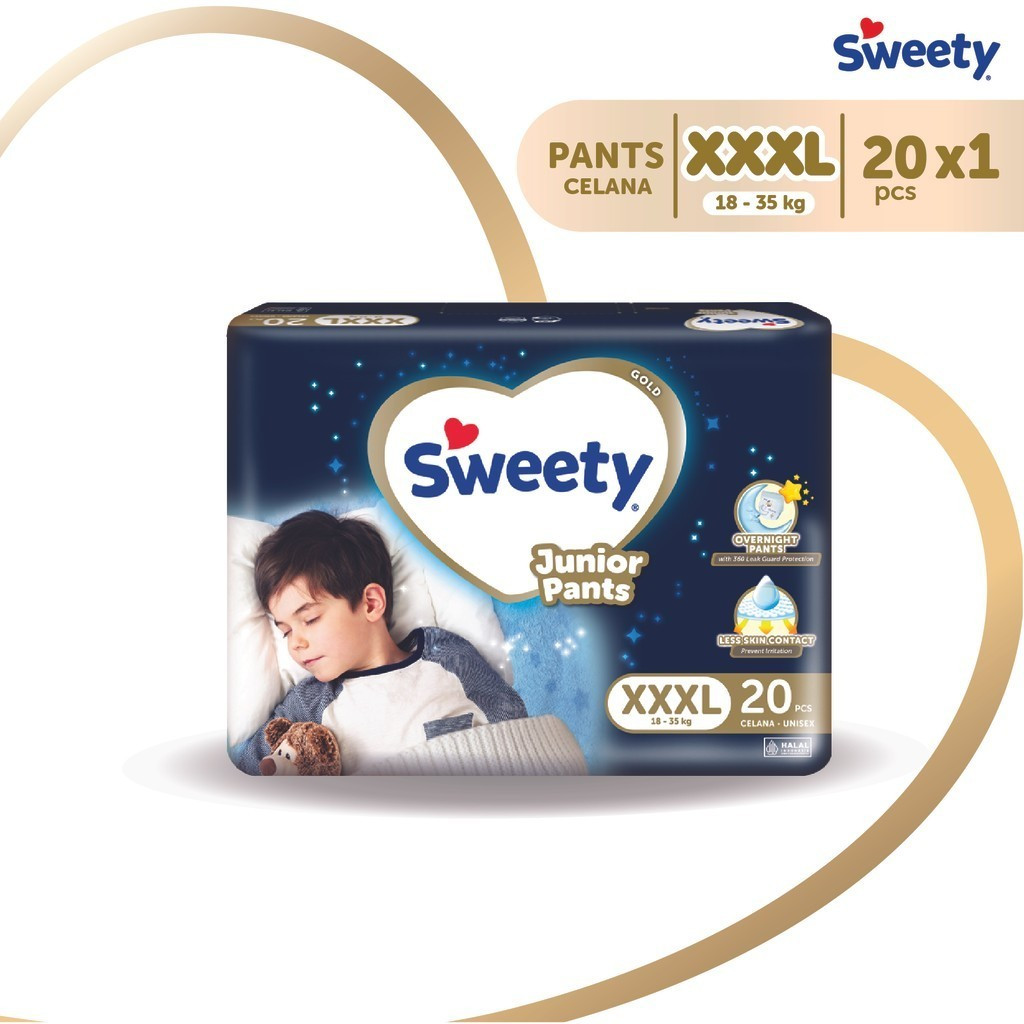 Sweety Gold Junior Pants XXXL Isi 20 Pcs - Popok Bayi