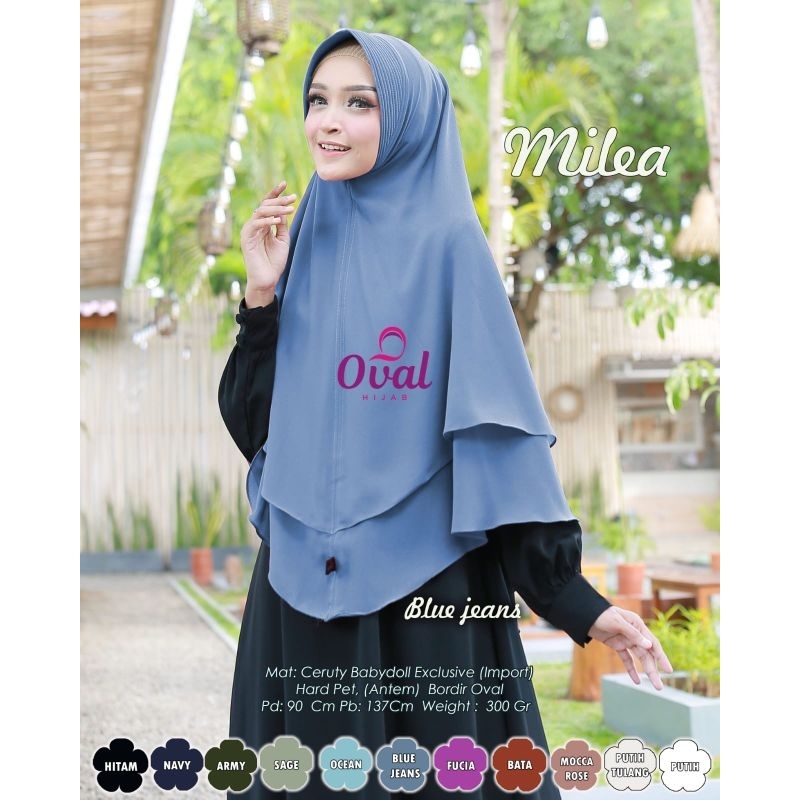 Jilbab Kerudung Hijab Khimar Instan Ceruty Babydoll 2 Dua Layer Bergo Pet Antem Warna Hitam Navy Avo