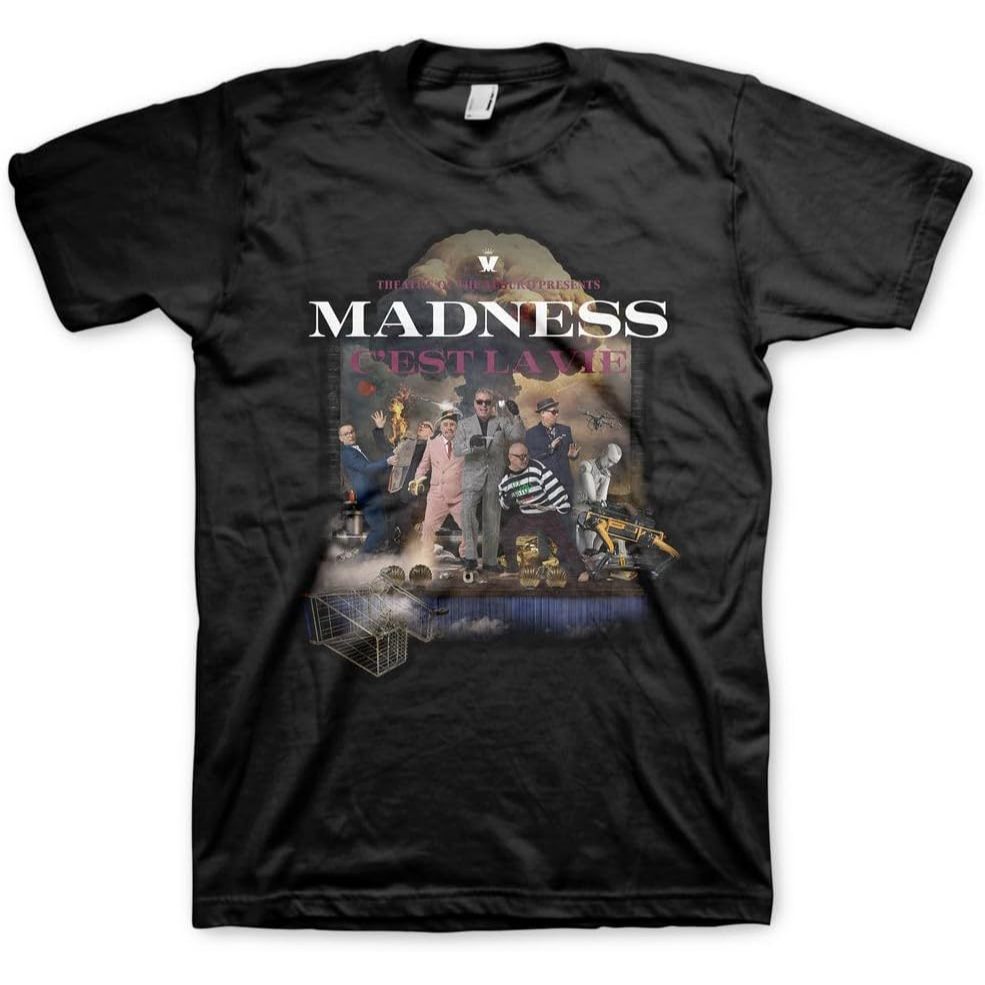 Baju Dewasa Madness Men's Theater of The Absurd T-Shirt Black Fashion Pakaian Atasan Kaos Laki Pria 