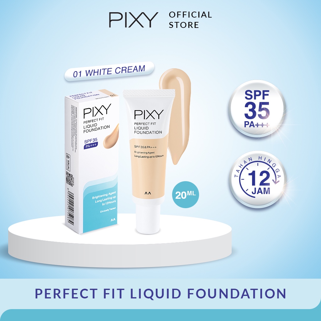 PIXY - Perfect Fit Liquid Foundation SPF 35 20ml - Tahan Lama & Ringan Oksidasi
