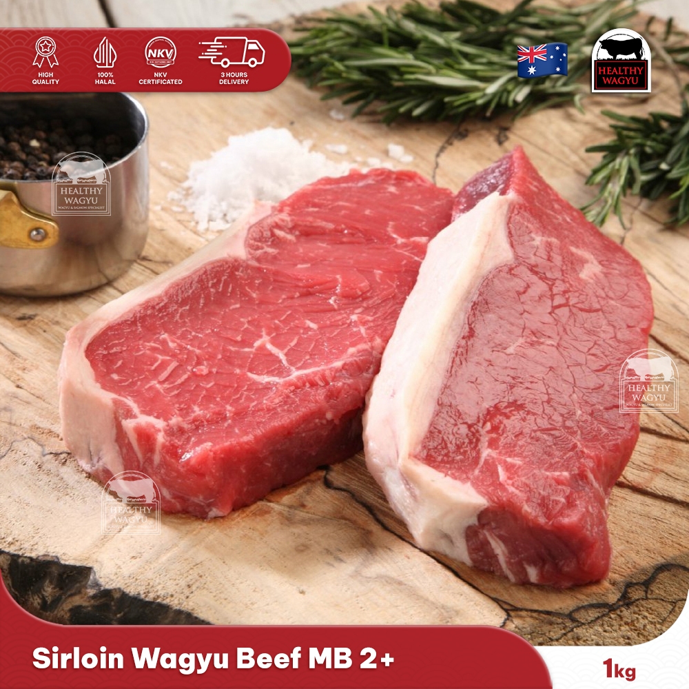 

Sirloin Wagyu Beef Mb2+ 500gr Healthy Wagyu