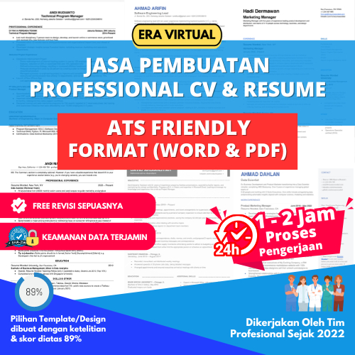 Jasa Pembuatan CV | CV ATS | Desain CV | ATS Friendly