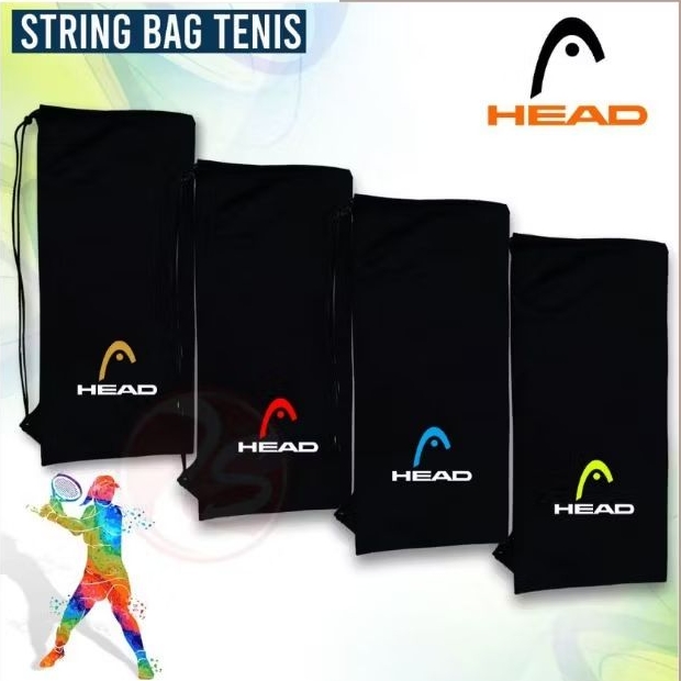 String bag tennis tas serut raket tenis lapangan tas serut murah backpack tennis sarung kain raket t