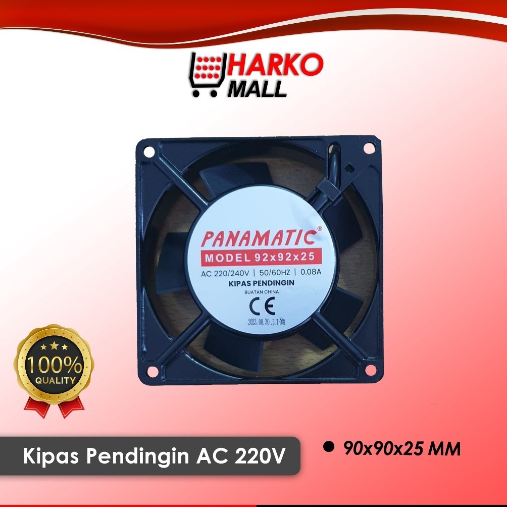 Kipas Angin Pendingin Internal Fan AC 9225 AC 22V  Cooling Fan ukuran 92mm x 92mm x 25mm KODE K7T7