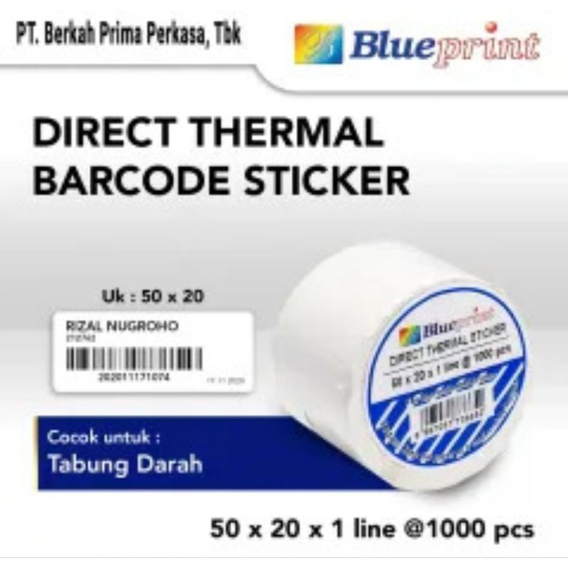 

direct thermal barcode 50 x 20 isi 1000pcs