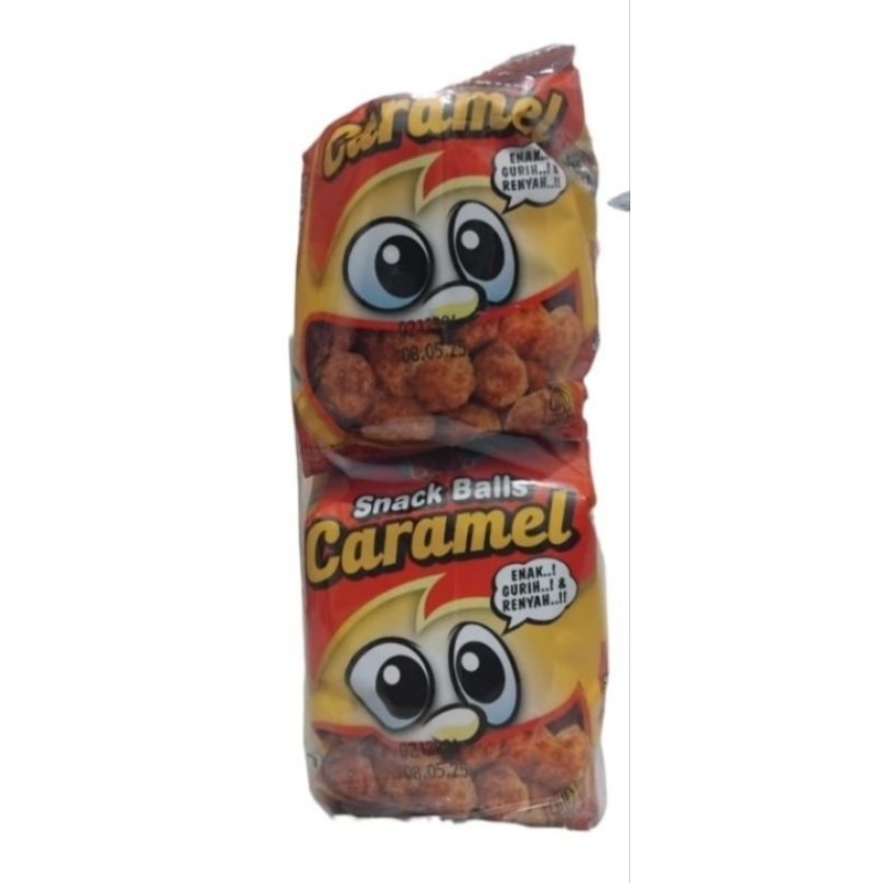 

snack ball caramel (berhadiah) 1 renceng (10 pcs)