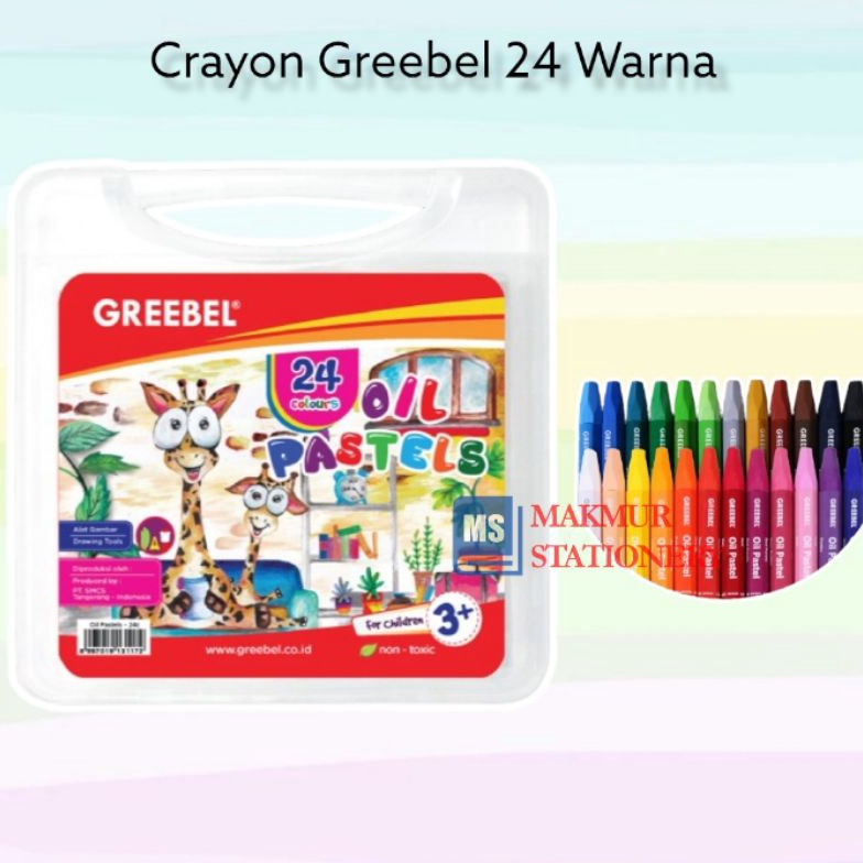 

Crayon Kerayon Greebel 24 Warna Oil Pastel KODE L4V2