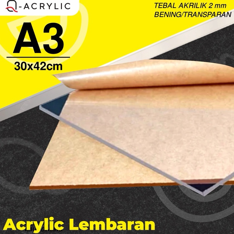 

KODE G26E Akrilik A3 Lembaran 2mm Akrilik Bening Acrylic