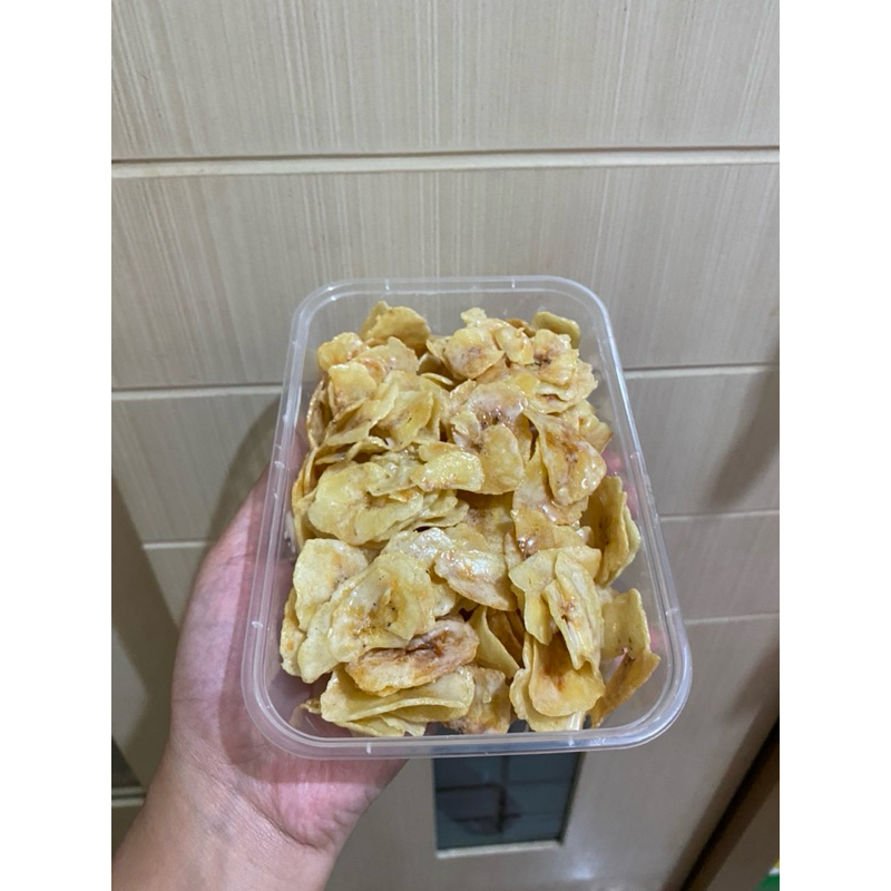 

Banana chips pisang Krispi kerispi lumer rasa tiramisu 500ml