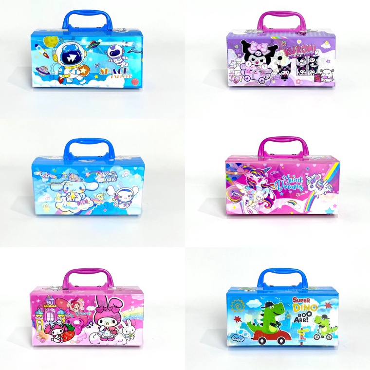 

Tempat Pensil KunciKotak Pensil Kode 3D 2 tingkat Hologram KODE H1J2