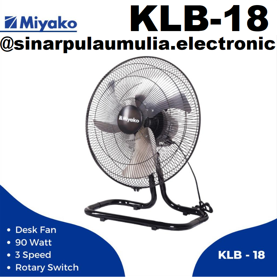 Miyako Kipas Angin Duduk 18 Inch Tornado - KLB-18 / KLB 18 / KLB18