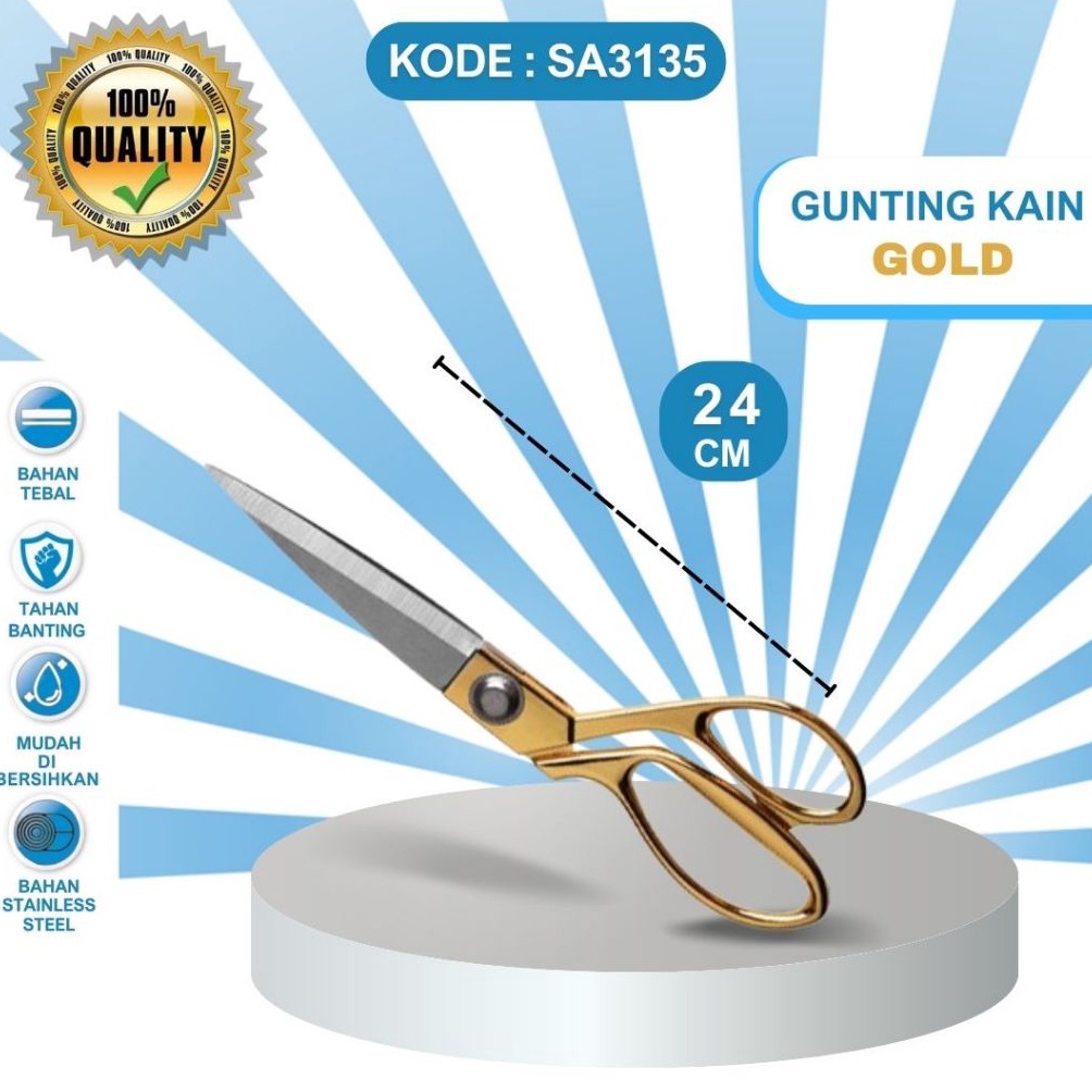 

TAILOR SCISSORS GOLD GUNTING PENJAHIT GUNTING KAIN WARNA GOLD KODE F1R7