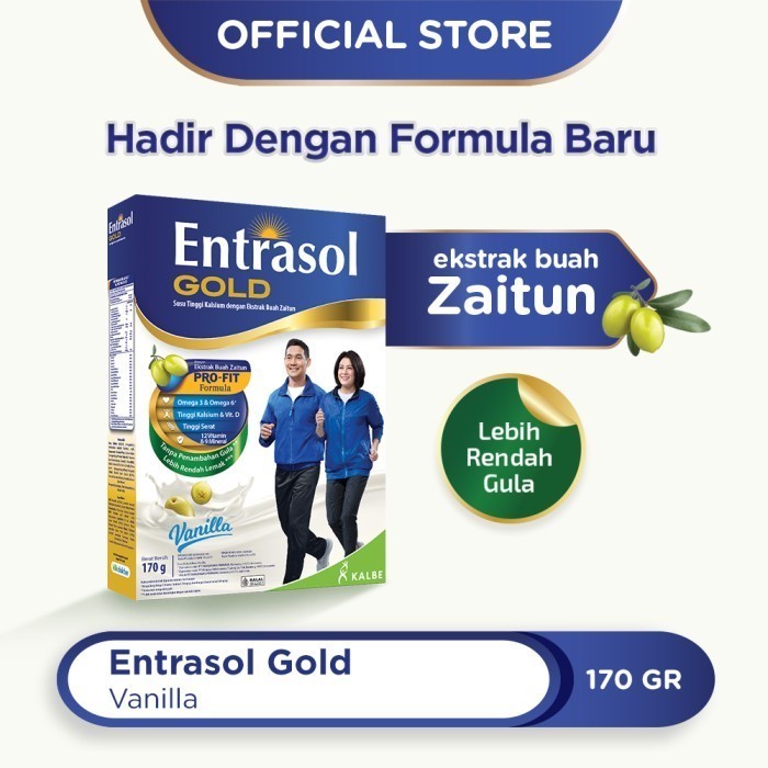 

ENTRASOL GOLD 170GR UN TUK USIA 50TH KEATAS