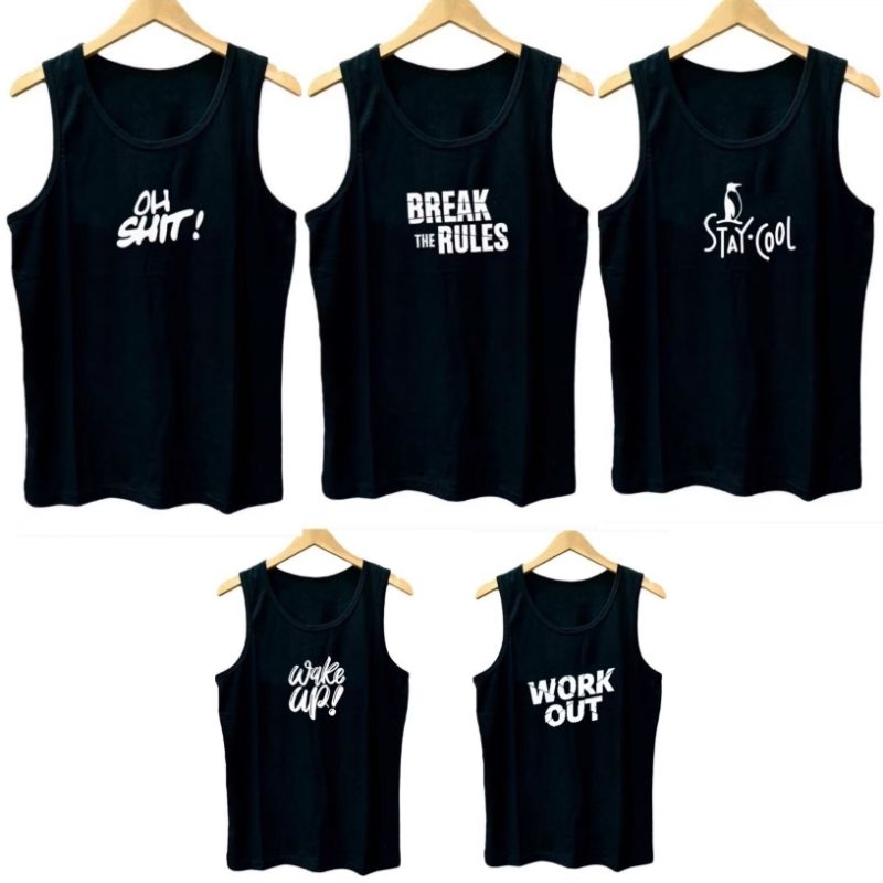 SINGLET DISTRO PRIA SINGLET SABLON MOTIVASI KAOS DALAM PRIA TRENDY