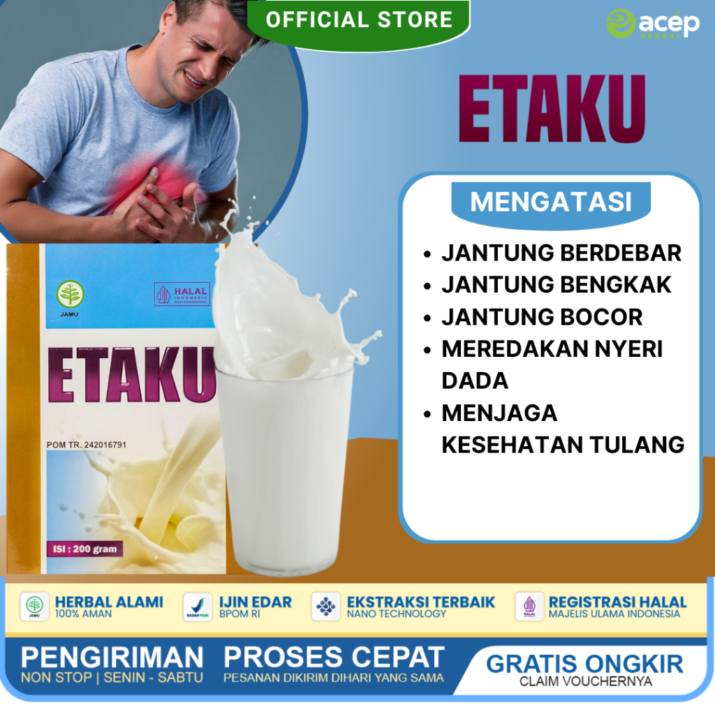 

(2 BOX) ETAKU Goat Milk Susu Kambing Etawa Peninggi Badan Atasi Masalah Persendian Dan Tulang