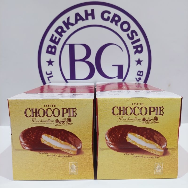 

SNACK - LOTTE CHOCOPIE, PIE COKLAT DENGAN KRIM LUMER DIDALAM