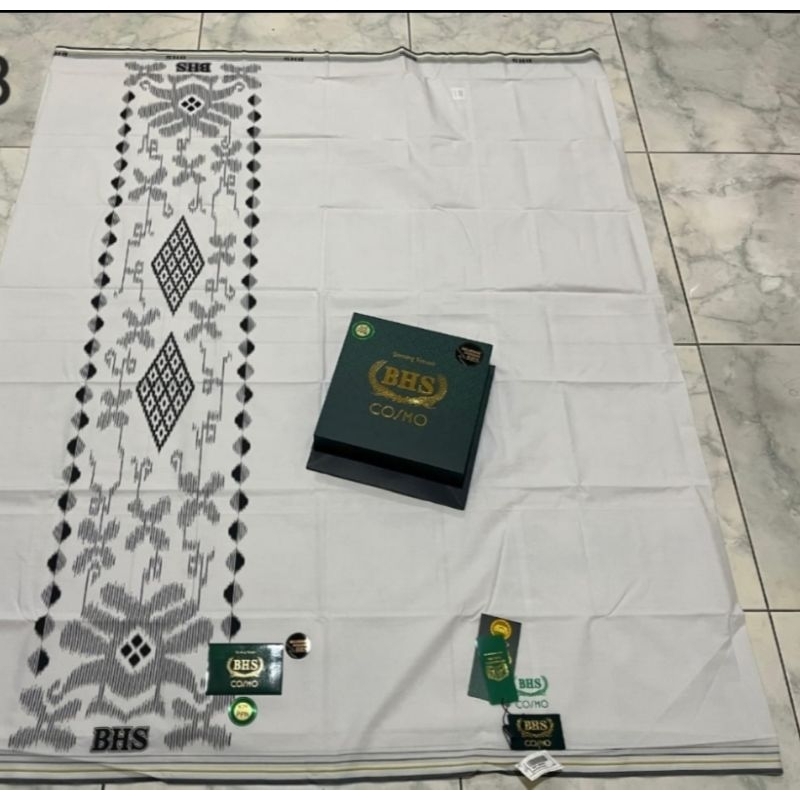 Sarung BHS Cosmo Gold  putih seragam
