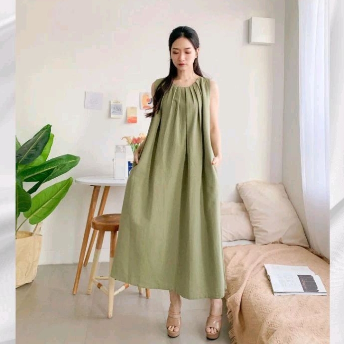 FAYE DRESS LINEN ANGEL PREMIUM // LONG DRESS // OVERALL // LONG OUTER