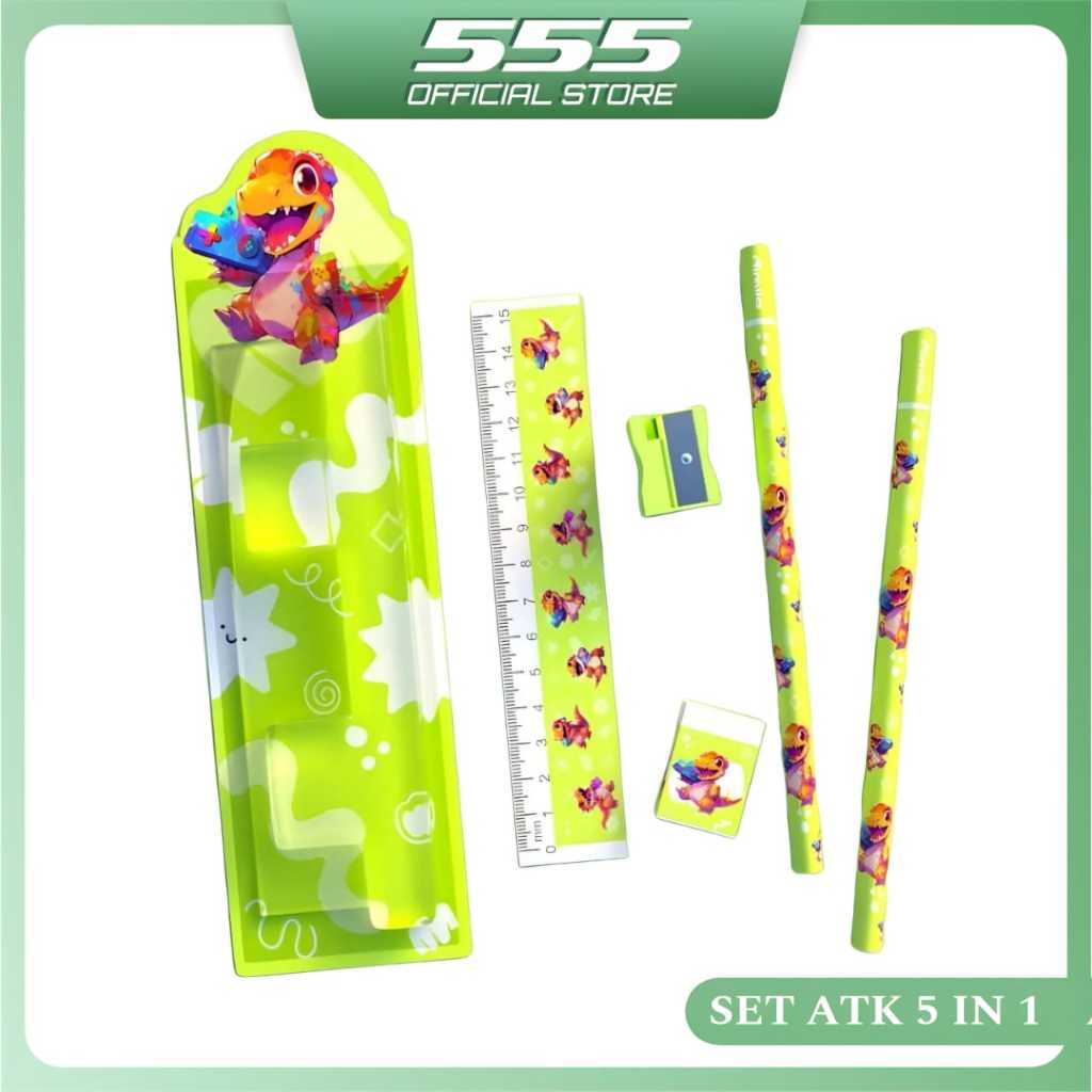 

Pensil Set Anak 5in1 Set Alat Tulis Pensil Lucu Dan Penghapus Untuk Tempat Pensil Buku Atk Set Murah