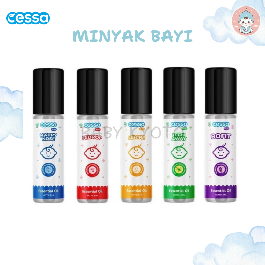 BK Cessa Baby Essential Oil Minyak Roll On Bayi Esens Pereda Batuk Pilek Demam 8 Ml