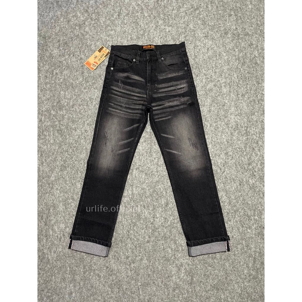 BREEWOUT VINTAGE DENIM / Celana Selvedge Denim Slim Straight / Celana Denim Pria / Celana Jeans Pria