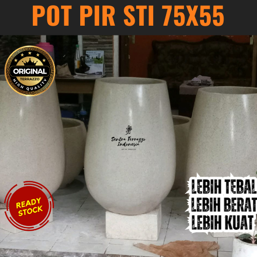 Pot Taman Teraso / Pot Tanaman Marmer / Pot Besar / Pot Gendang / Pot Teraso / Pot Terrazo