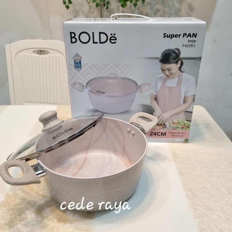 panci bolde super pan casserole Bolde 24 cm beige