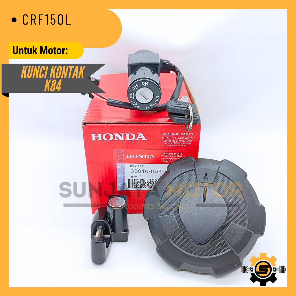 Kunci Kontak Set K84 Keyset Original Honda CRF150L CRF 150L Kunci Motor 1 Set Key Set Asli Konci Kon
