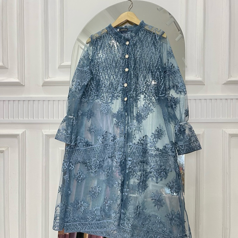 Outer Brokat Tile Tunik Wanita kondangan