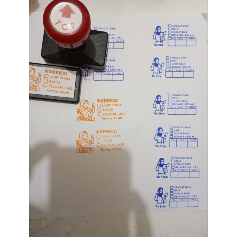 

[Free Custom Foto] Stempel Nilai Guru / Penilaian / Koreksi / Checked