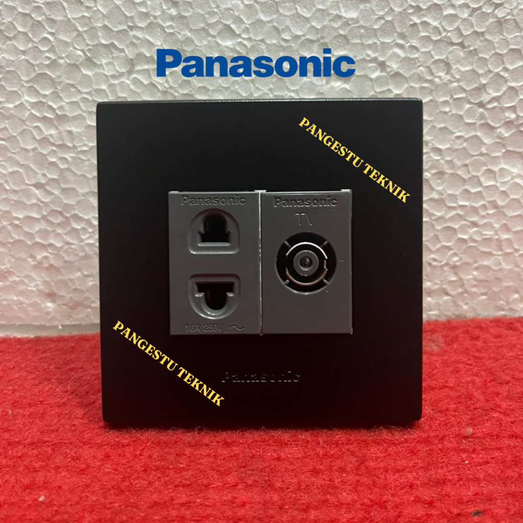 Panasonic Modul Jack Antena TV Hitam Seri Style Plus Stop Kontak Universal / Style Black Series Tana