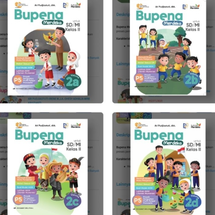 BUKU BUPENA KURIKULUM MERDEKA ERLANGGA - BUPENA MERDEKA KELAS 2A, 2B, 2C, 2D KURIKULUM MERDEKA