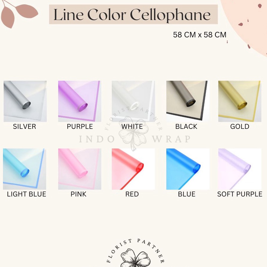 

Ekstra 2 LEMBAR KES FLOWER WRAPPING COLOR CELLOPHANE KES BUKET BUNGA HAND BOUQUET