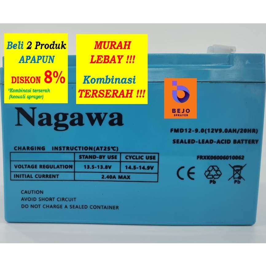 KODE L37E 1 ORI Aki Sprayer Elektrik Elektrik Nagasaki Nagawa dulu Yokohama 12V 9Ah 15 x 64 x 99 cm 