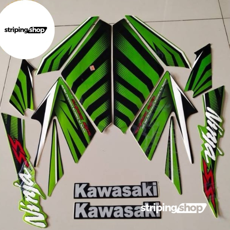 STIKER STRIPING NINJA SS 2014 ZEBRA HIJAU METALIK