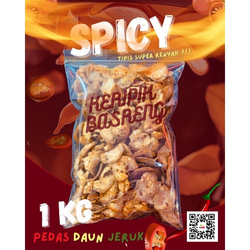

BASRENG KOIN 500 GR TIPIS SUPER RENYAH!!!PEDAS DAUN JERUK