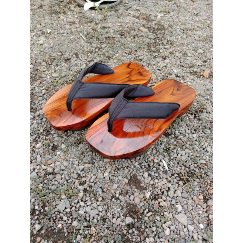 sandal kayu jati Bakiak jepang geta jepang sandal tradisional