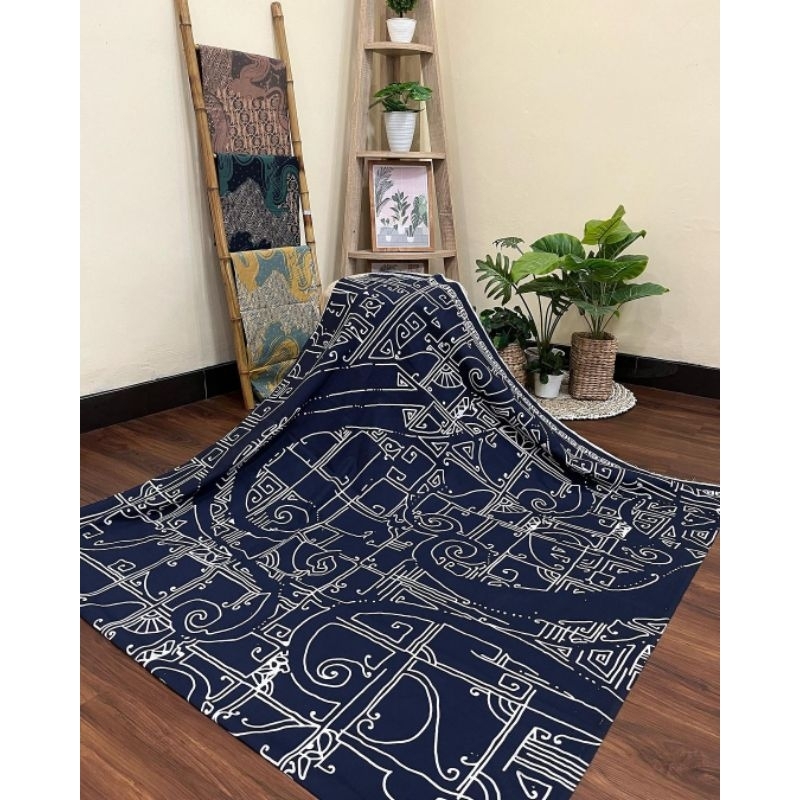 KAIN BATIK BAHAN PREMIUM SOLO DASAR NAVY
