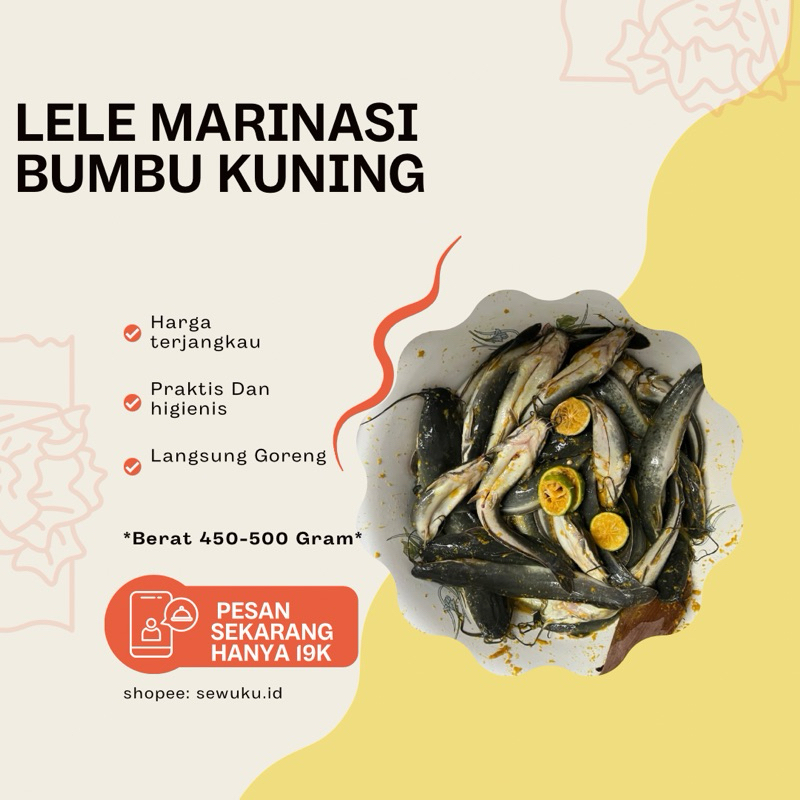 

IKAN BUMBU KUNING MARINASI LELE BUMBU KUNING SIAP GORENG/BAKAR