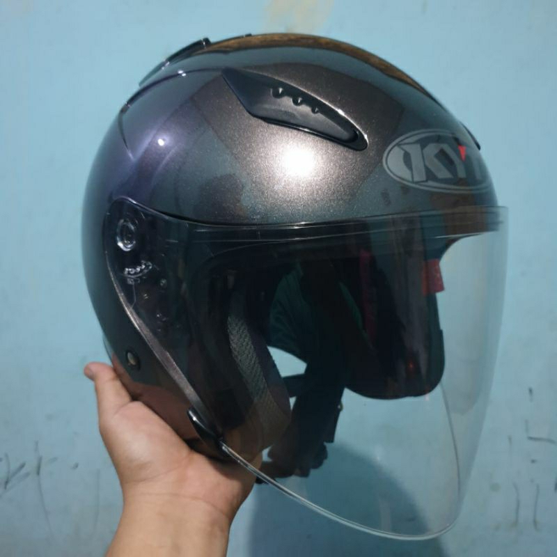 KYT GALAXY FLAT R SOLID DOFF GLOSS BEKAS TERMURAH