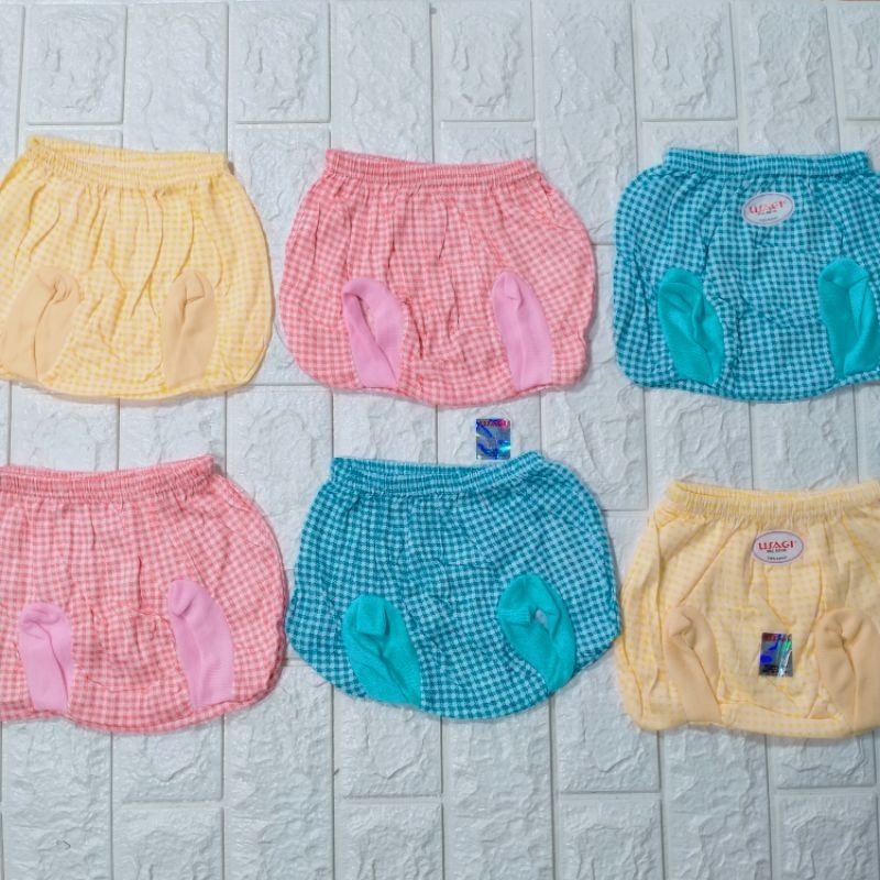 Usagi SNI | 6 Pcs Celana Pop Usagi Kotak | Celana Kodok Baby Usagi Kotak | Celana Kaca Mata Bayi Usa