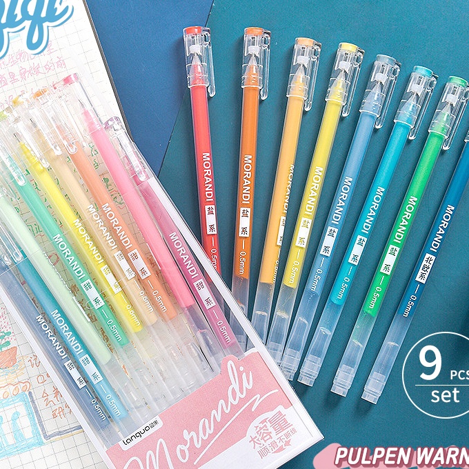 

Potongan Pulpen Aesthetic Pulpen Warna Warni 1 Set Morandi Gel pen skin color Pulpen Cute Pen Qiqi Treasure