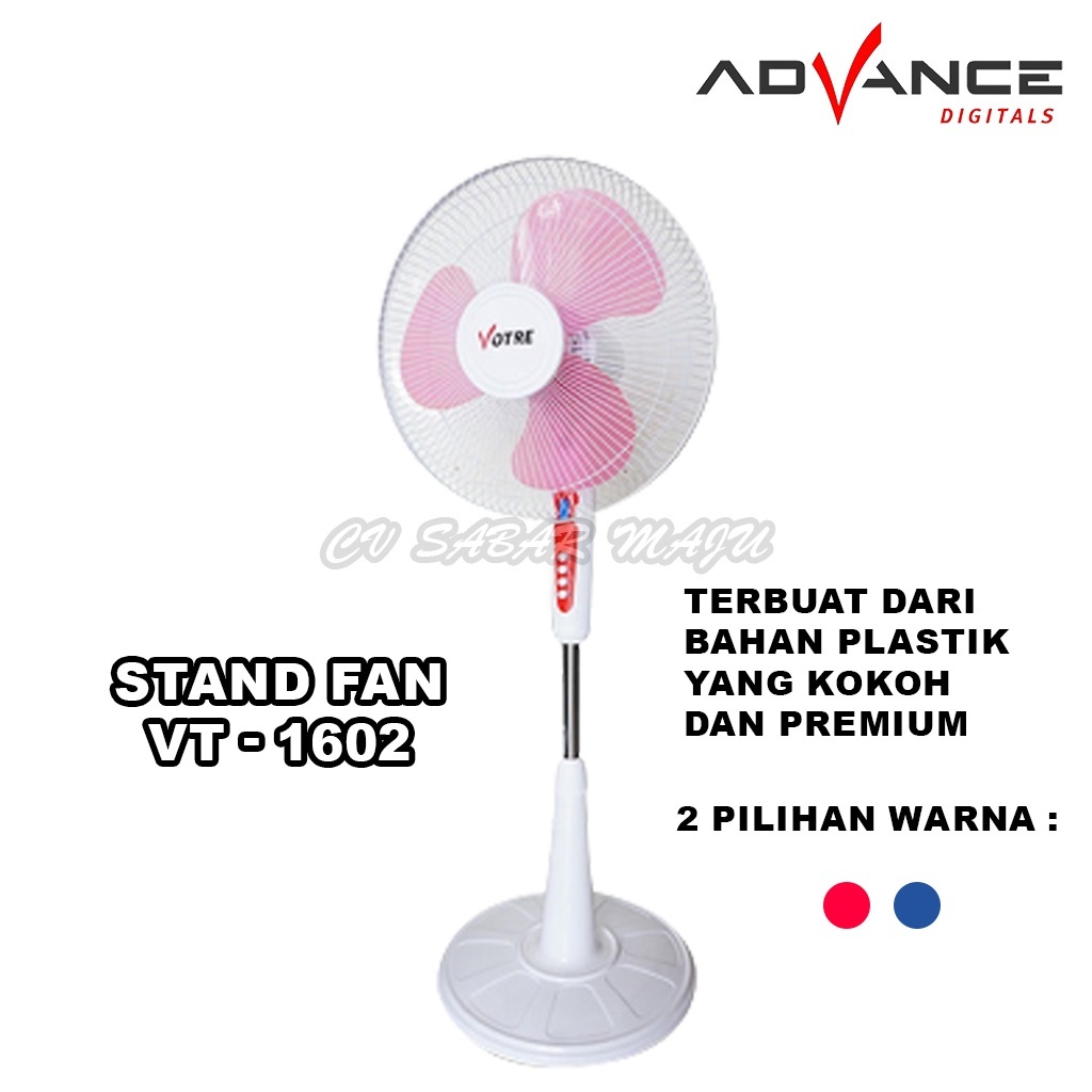 Advance Kipas Angin Berdiri 1602 / Kipas Angin Stand Fan Advance 1602