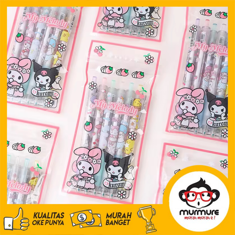 

MURMURE.ID PULPEN MEKANIK SET PULPEN ISI 6PCS PULPEN LUCU KAWAII SAKURA RABBIT PEN ANIME GIRL