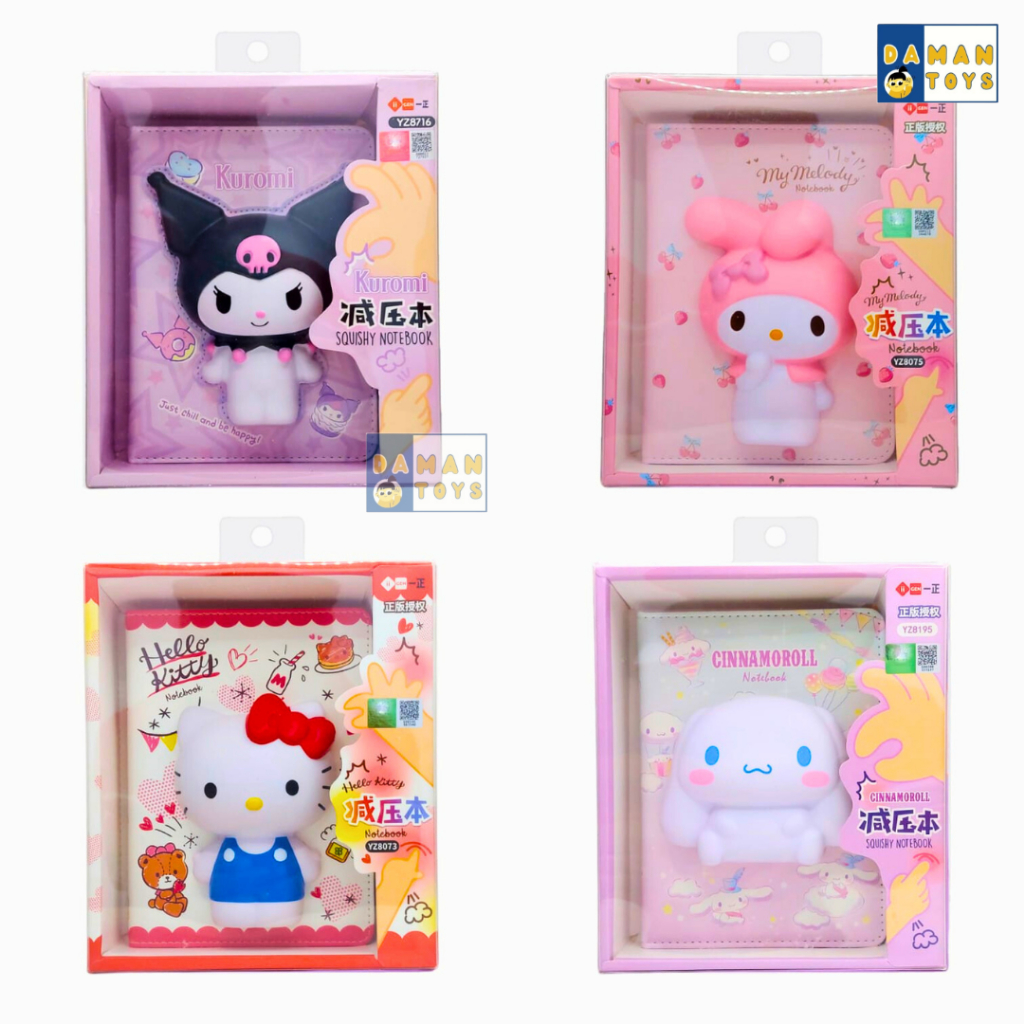 

Buku Diary Sanrio Notebook Squishy Kuromi Hello Kitty My Melody Cinnamonroll