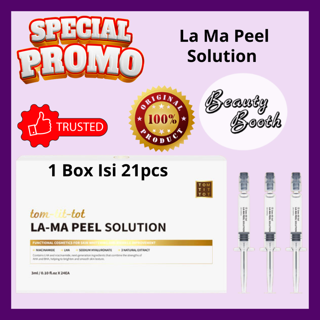 Tom Tit Tot La Ma Peel Solution Tomtittot Lama Peel ( 1box isi 21pcs) - Beauty Booth Beautybooth