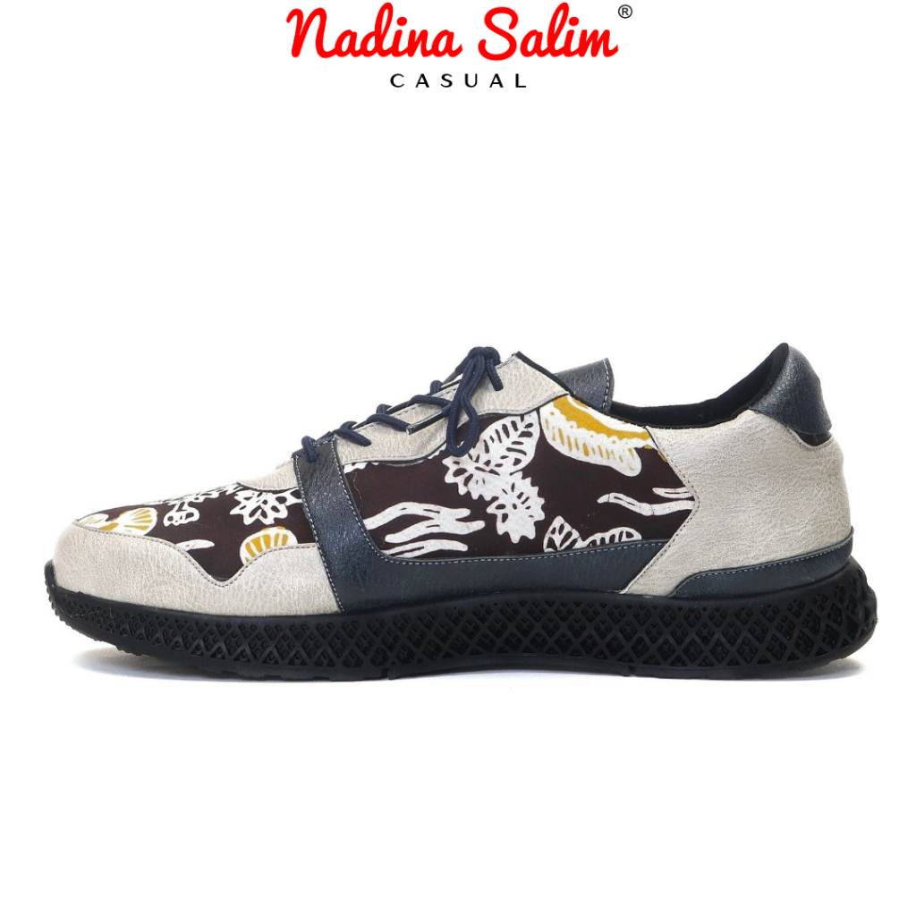 NADINA SALIM | SNEAKERS PRIA | SEPATU PRIA BATIK PALI | SEPATU KAIN KHAS BATIK PALI MOTIF IKAN TOMAN