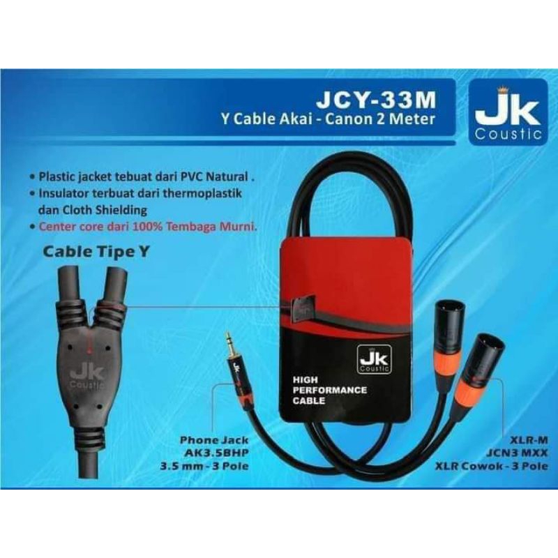 kabel audio JK COUSTIC JCY 33M