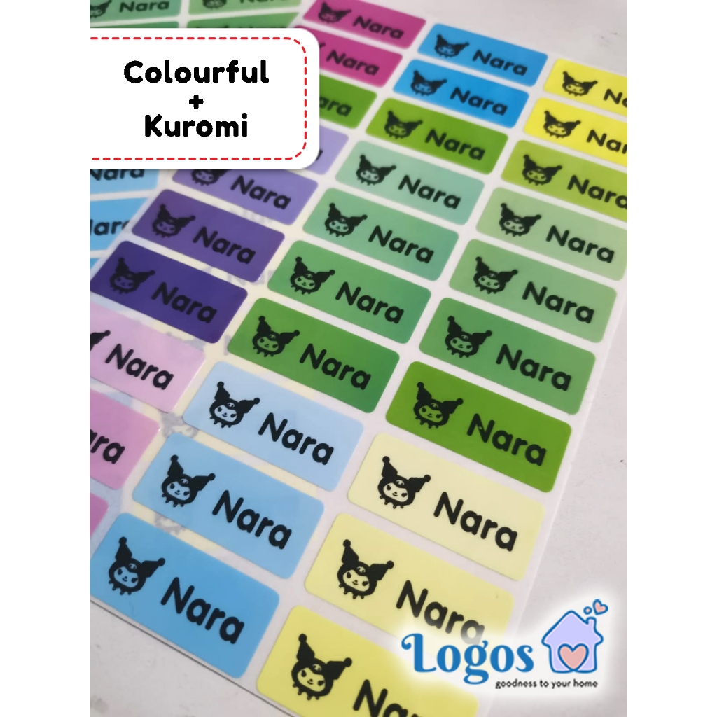 

Ay00! Sanrio Label Nama Waterproof Stiker Nama Anak Name Stickers